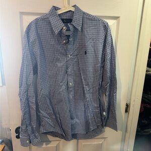 Ralph Lauren Navy and White Checkered Shirt